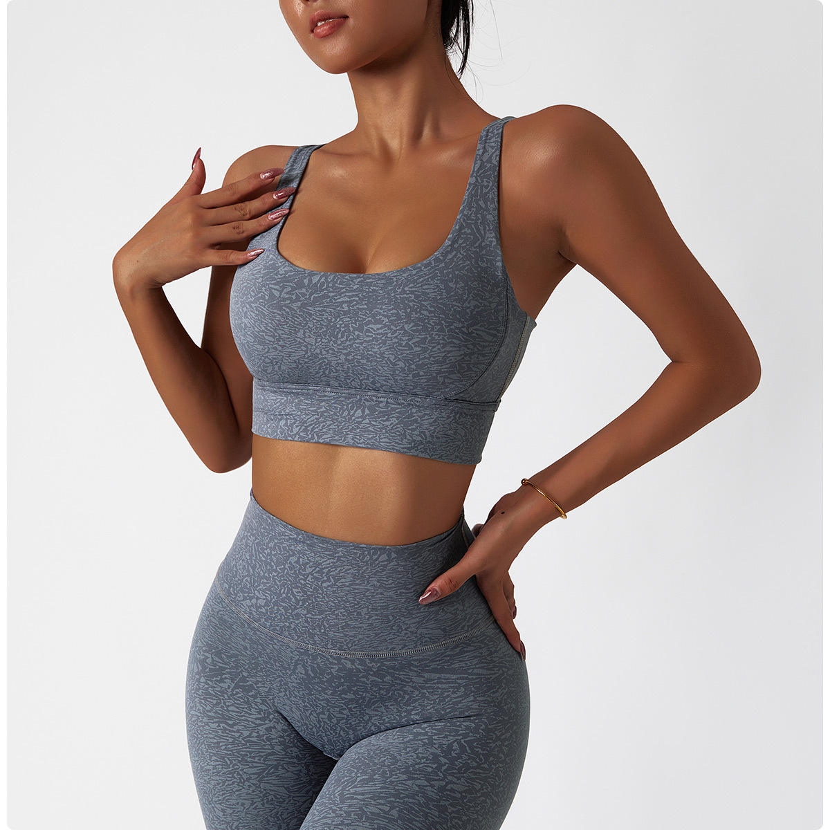 Women's 2 Piece Tracksuit Workout Outfits High Waist Leggings Stretch Sports Bra Yoga Activewear Set