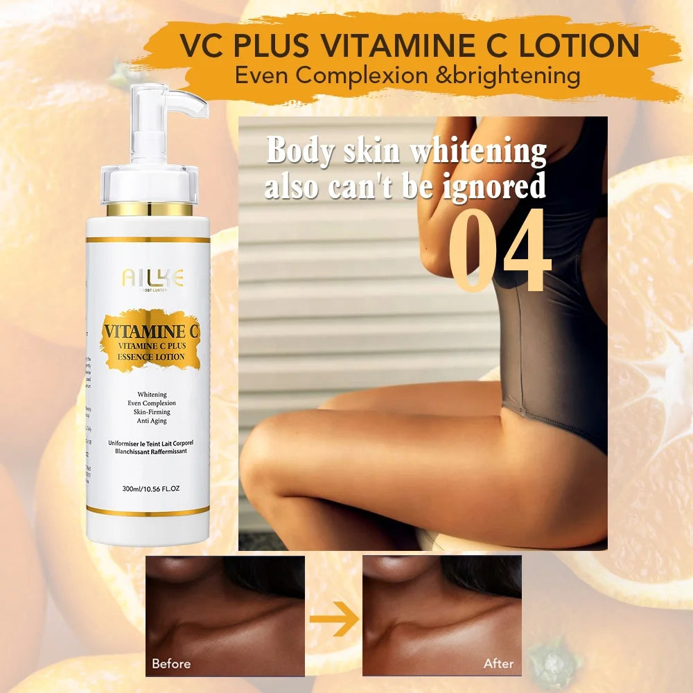 100% Natural Skin Care Set Anti-Aging Face Cream & Lotion Serum Soap 4pcs Private Label Vitamin C  Skin Care Set for Black Women