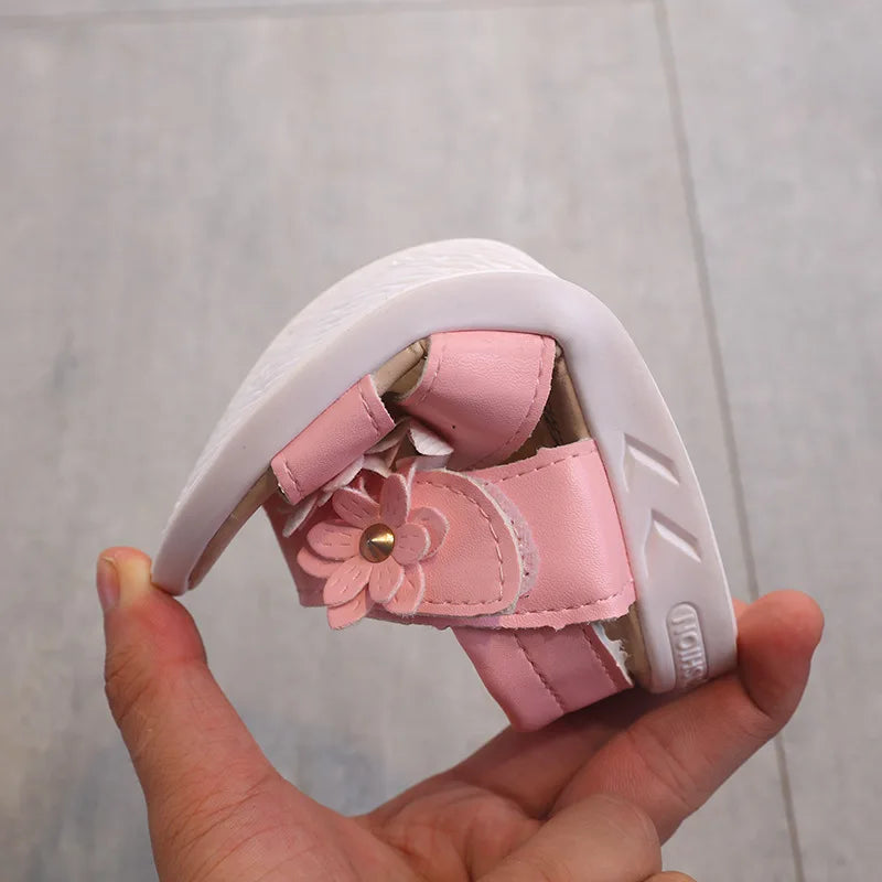 Children's Shoes Summer Style Children Sandals Girls Princess Beautiful Flower Shoes Kids Flat Sandals Baby Girl Gladiator Soft