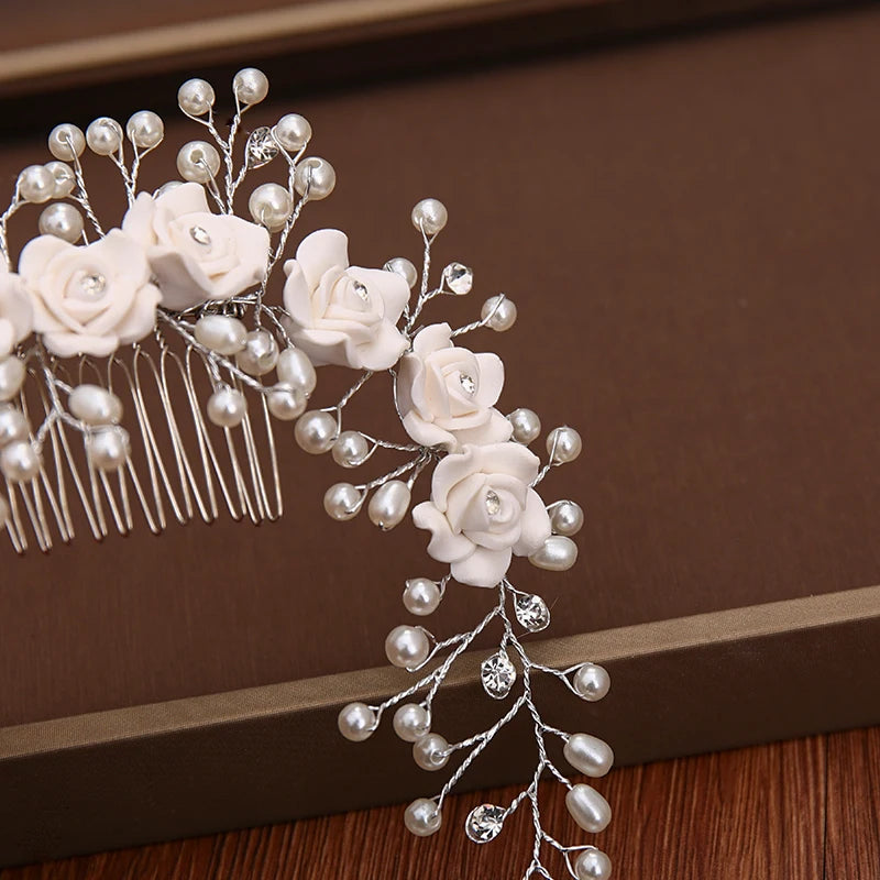 Wedding Rhinestone Hair Comb Bride Head Ornaments Wedding Hair Combs Hair Accessories Bridal Rhinestone Women's Jewelry