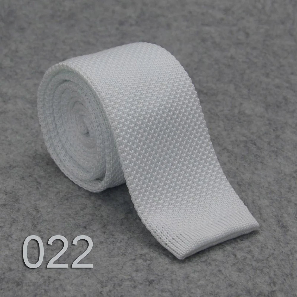 Wholesale Cheap Casual Black Knit Tie Cheap Silk Knitted Ties Men Plain Solid Men's Knit Ties