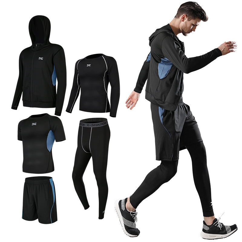 Men's Lightweight Training Fitness Sports Suit Customizable Summer Sweater Trousers Two-Piece Set Wholesale Track Suits for Mens - My Store