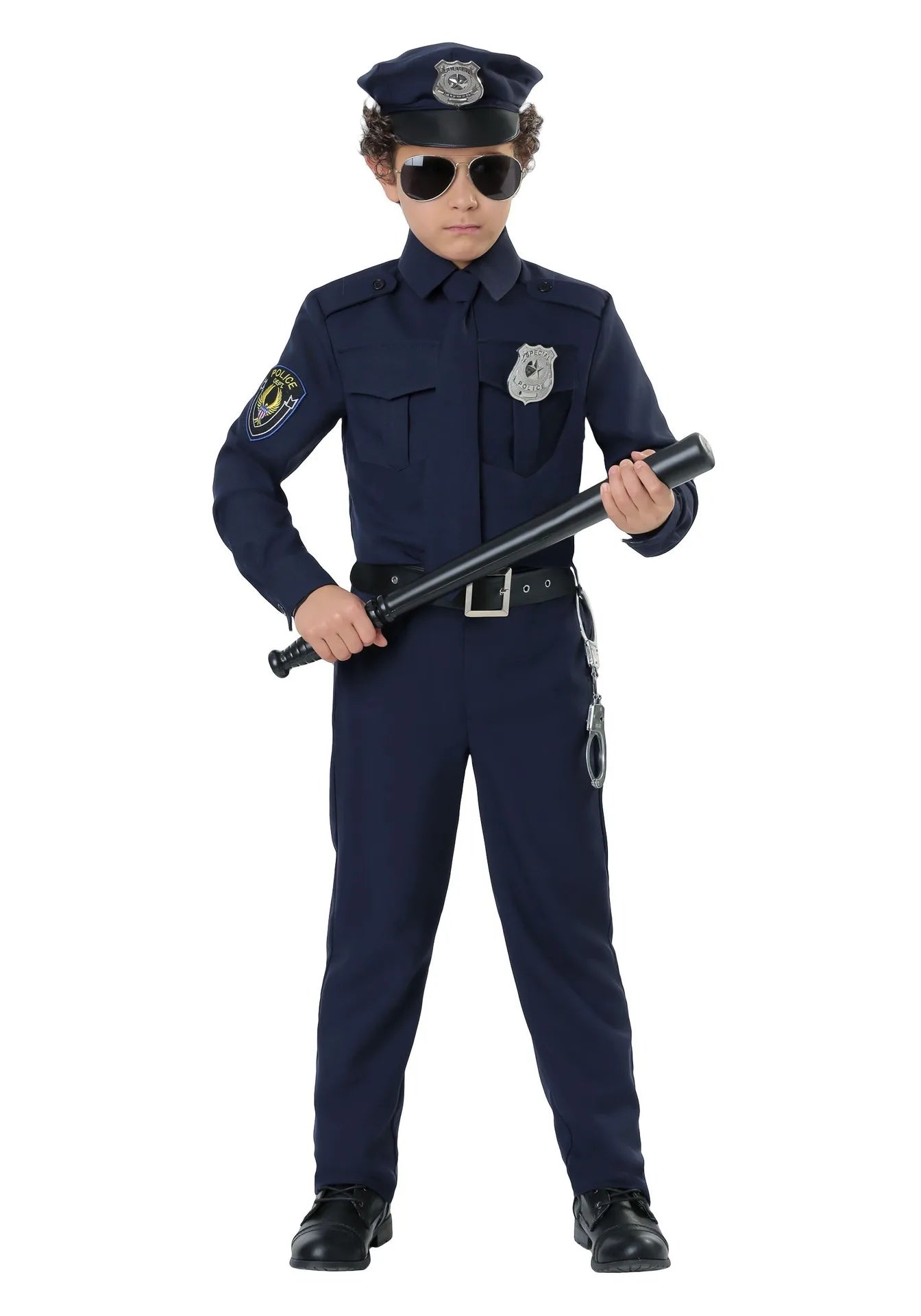 Black Cat Sheriff Kindergarten Performance Cosplay Stage Costume Children's Police Uniform Polyester Unisex for Children