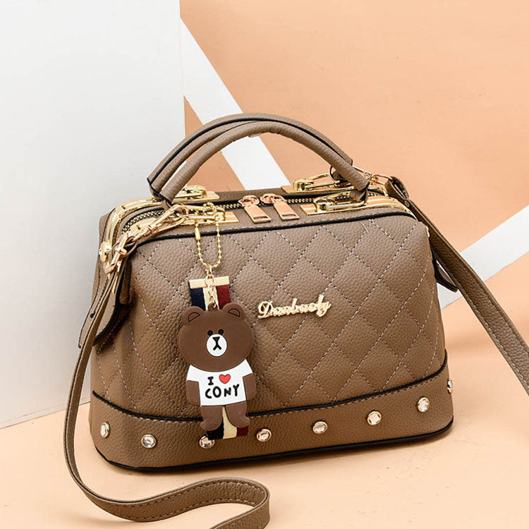 GATE Sell Well Popular Plaid Handbag Shoulder Diamonds Womens Handbags Korean Portable Handbag