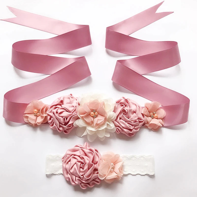 Fashion Luxury Beaded Pearls Handmade Flower Applique Wedding Sashes Bridal Belts for Wedding Dresses - My Store