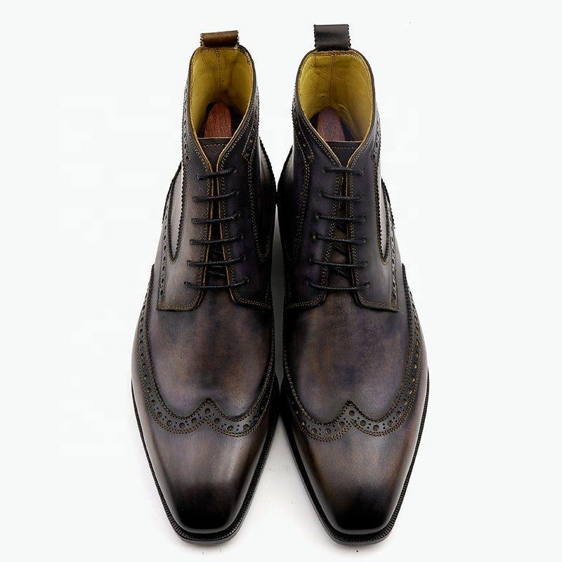 Cie A01 Wholesale Full Grain Calf Leather Lacing-Up Boots Men's Dress Boot