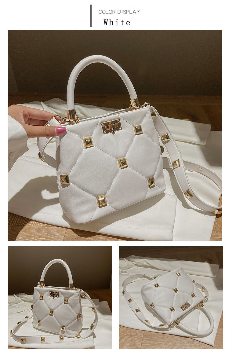 Checkered Women's Tote Handbags Shoulder Bag Cow Fur Handbag Woman / Female / Ladies / Girls Handbag
