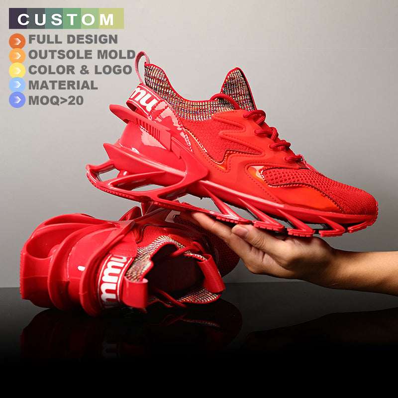 Running Shoes for Men Summer Fashion Blade Sneakers Cushioning Soles Mens Athletic Shoes Outdoor Reflective Leisure Sneaker