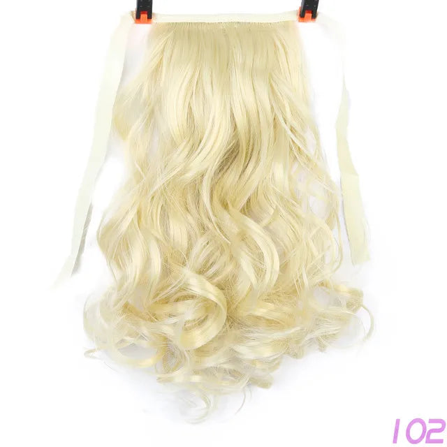 Allaosify Brown Black Heat Resistant Synthetic Hair Extensions Pony Tail Hair Extensions Drawstring Ponytail 12" Hair Extensions