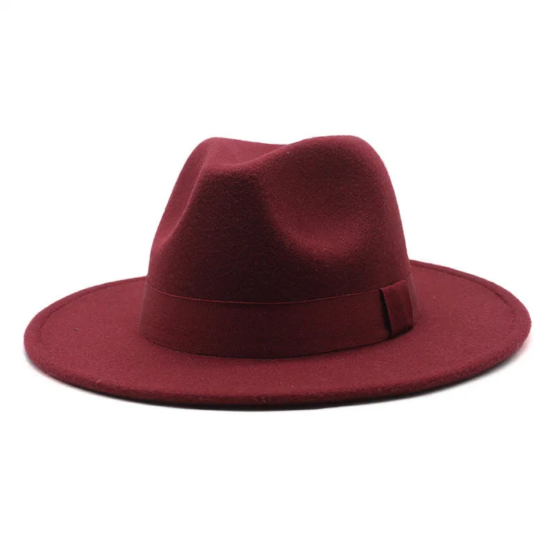 Ribbon Fedora Hat New Felt Hat Jazz Hat Fashion European and American Hats Men and Women General Hats шапка женская