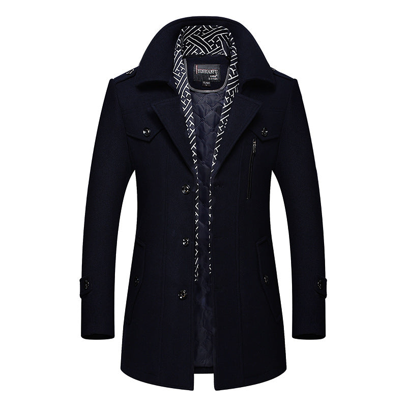 Walson Whole Men's Dust Coat Mens Overcoat Winter Men's Trench Coat Long Trench Coats