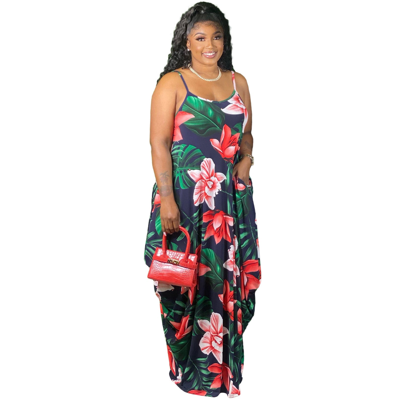 YP Wholesale Casual Dresses Printed Skirt Plus Size Dress Women Dresses Ladies