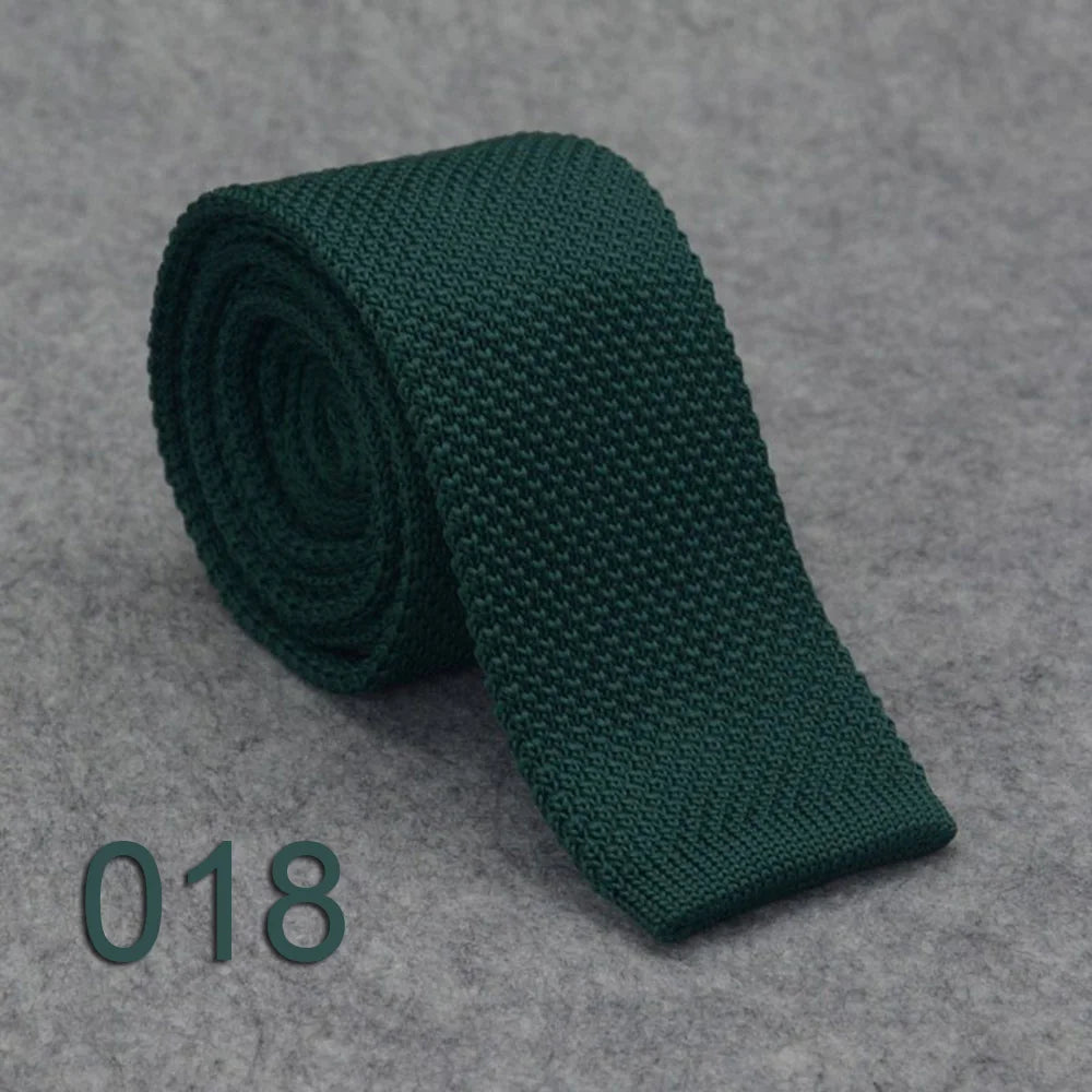 Wholesale Cheap Casual Black Knit Tie Cheap Silk Knitted Ties Men Plain Solid Men's Knit Ties