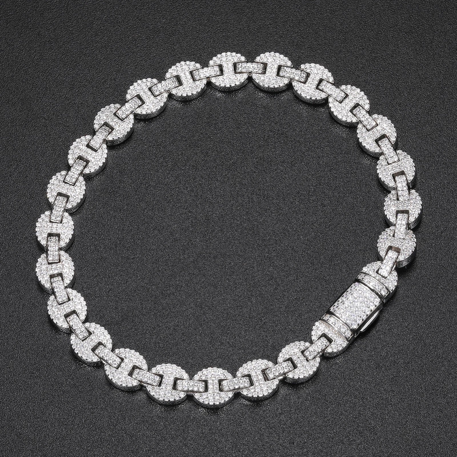 Pass Diamond Tester VVS Moissanite Iced Out Guci Link Chain Bracelet Fashion 925 Sterling Silver Mossanite Rappers Gift Hip Hop - My Store