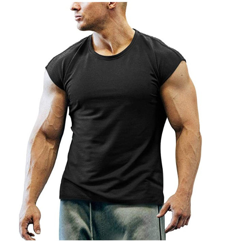 2021 Plus Size  Sports Sleeveless Mens T-Shirt China Custom Logo Crew Neck Men's T-Shirts Men's T-Shirts Summer