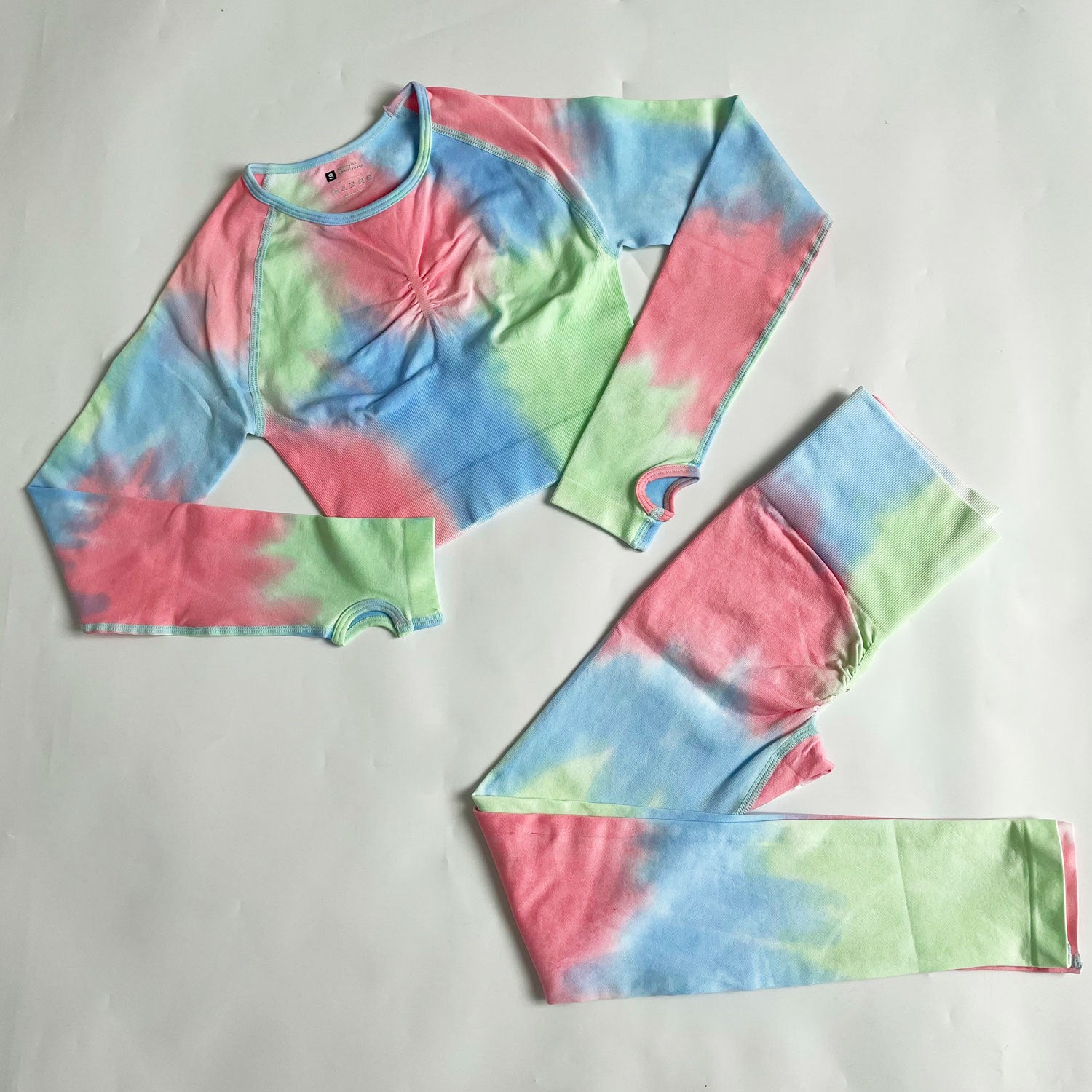 Woman Yoga Wear Sexy Women's Tie Die Set Activewear Set Sports Bra Running Leggings Tie-Dye Yoga Set