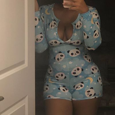 Cheap Wholesale Women Sleepwear Pajama Ladies Longsleeve Romper Onesis Lounge Shorts Sleep Wear Pajamas