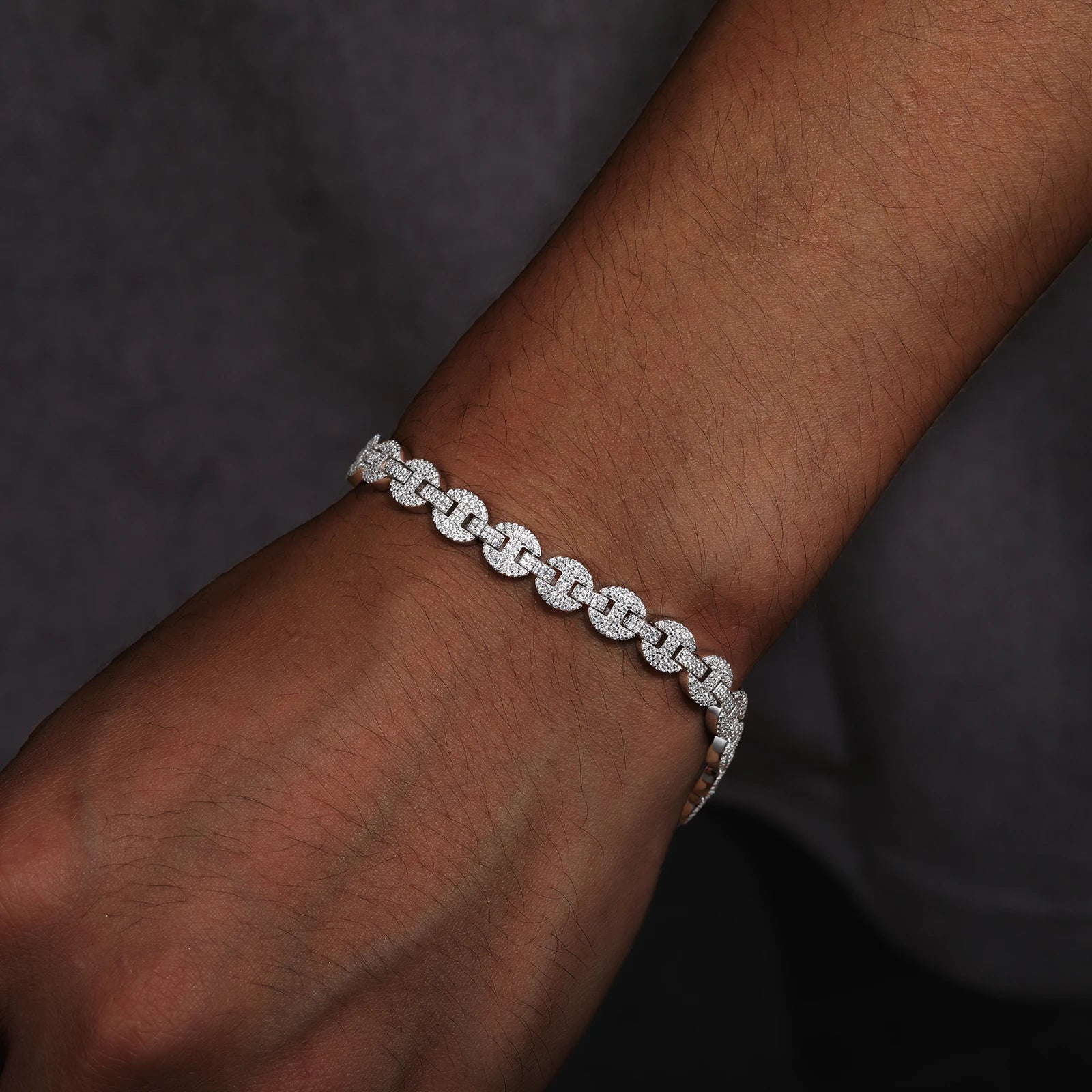 Pass Diamond Tester VVS Moissanite Iced Out Guci Link Chain Bracelet Fashion 925 Sterling Silver Mossanite Rappers Gift Hip Hop - My Store