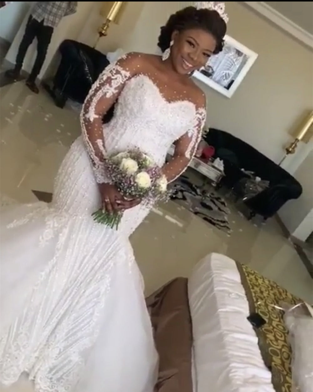 S862A 2025 New Fashion High Quality Customize Mermaid Party Girl Wedding Dress Dresses for Wedding Party - My Store
