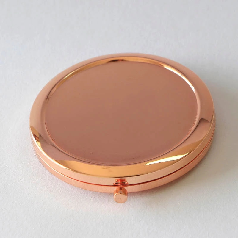 Wholesale 70mm Sublimation Blank Compact Pocket Mirrors Cosmetic Make Up Small Hand Round Mirror