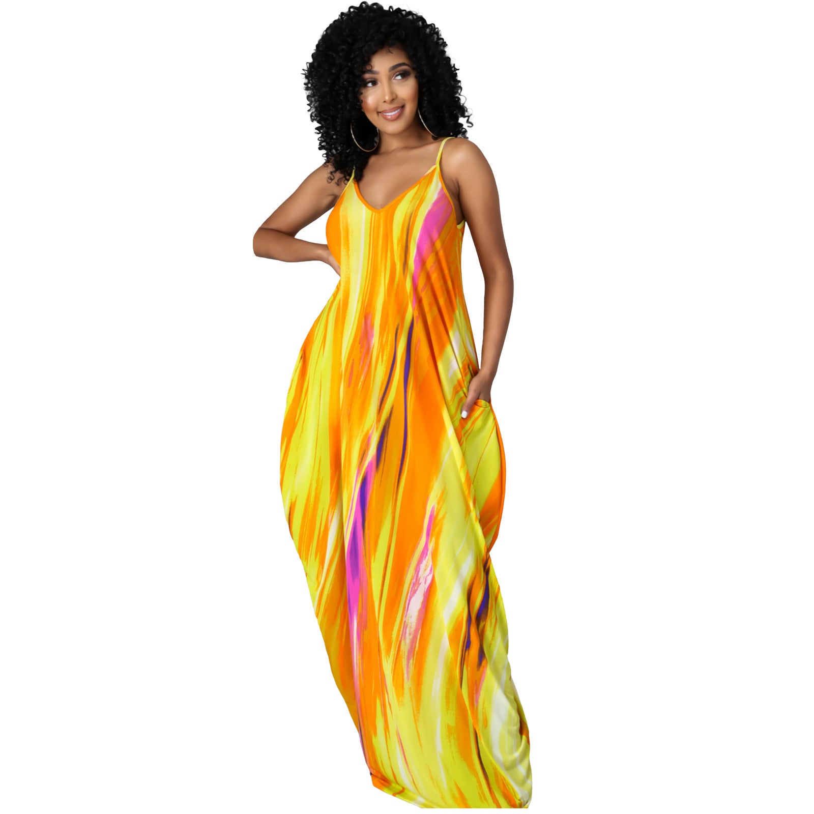 YP Wholesale Casual Dresses Printed Skirt Plus Size Dress Women Dresses Ladies
