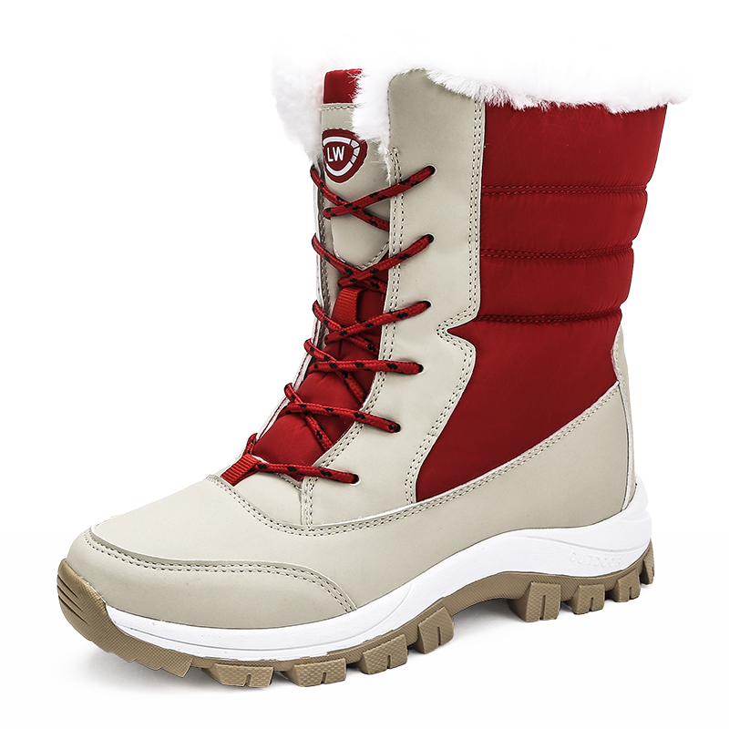 Waterproof Boot Women Snow Boots Keep Warm Short Fur Plush Winter Ankle Short Boots Botas De Nieve Plus Size Ladies Shoes