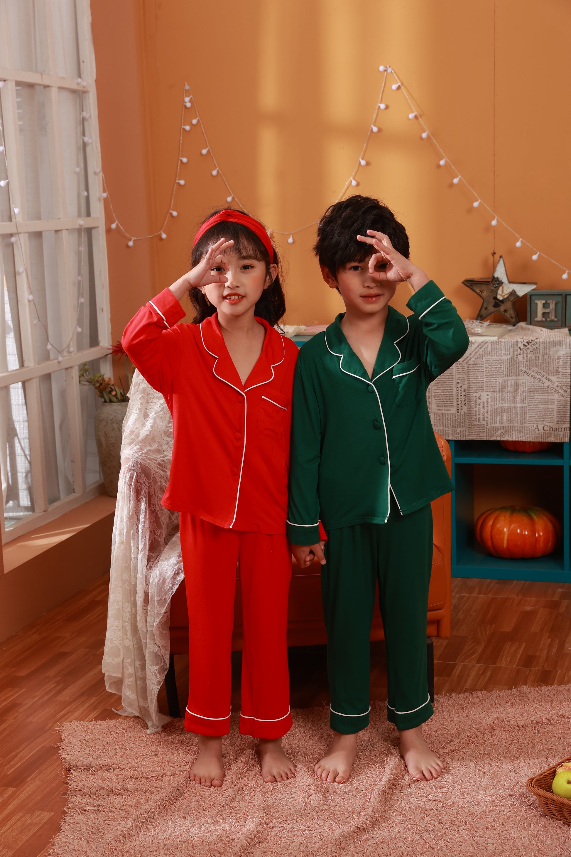New Summer Blank Pajamas Kids Headband Kids Pajama Long Sleeves Toddler Boy Pajamas