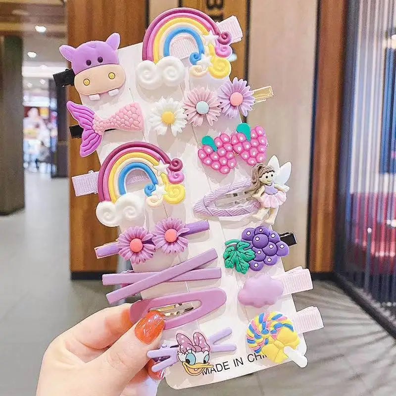 Baby Girls Hair Accessories Sets Fashion Cute Hair Bows Flower Hair Clips for Children Kids Headwear