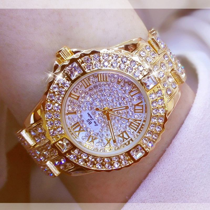 Luxury Brand Watch Elegant Ladies Watches Gold Clock Wrist Watches for Women Relogio Feminino