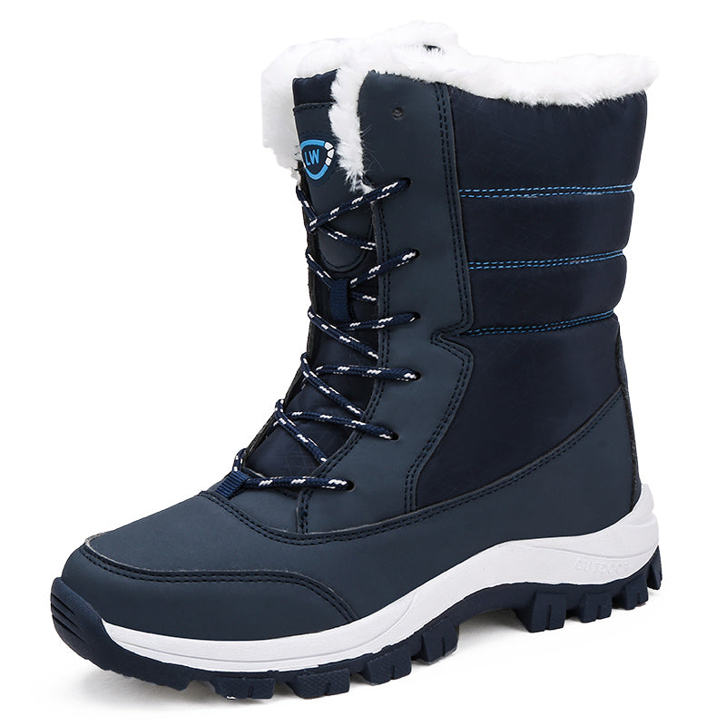 Waterproof Boot Women Snow Boots Keep Warm Short Fur Plush Winter Ankle Short Boots Botas De Nieve Plus Size Ladies Shoes