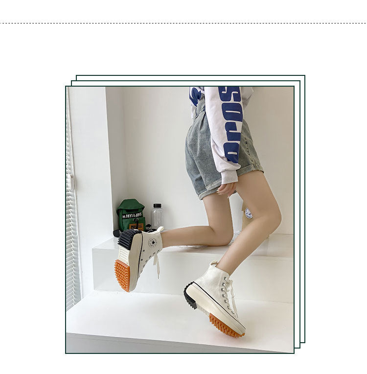 New Canvas Shoes Women Trainers High Top Sneaker Female- Footwear Casual Breathable Sneakers for Women Drop Shipping