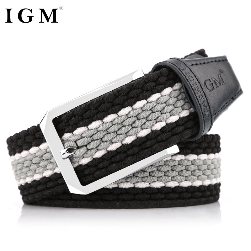 35mm Stretch Belt Braided Elastic Woven Belt Mens Belts for Jeans