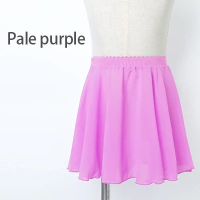 Girls Kids Ballet Skirt Sheer Chiffon Ballet Tutu Pink Kids Gymnastics Leotard Skirts Dance Skirt