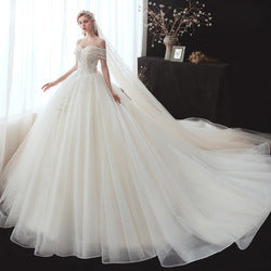 Plus Size High Grade Strapless French Tail Light Yarn Dress Wedding Dresses Women Wedding - My Store