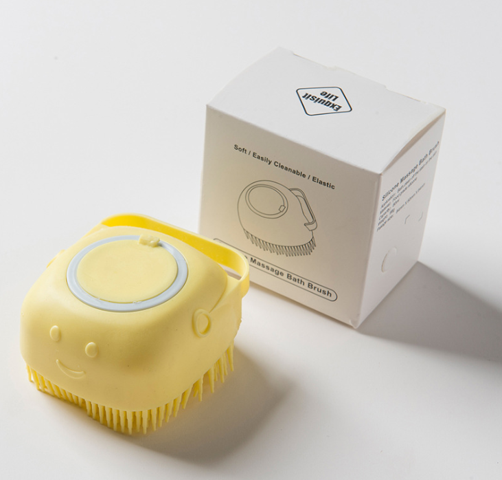 Baby Bath Silica Gel Bath Brush Baby Rub Mud Bath Artifact Silicone Baby Hair Brush