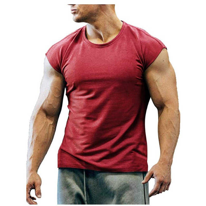 2021 Plus Size  Sports Sleeveless Mens T-Shirt China Custom Logo Crew Neck Men's T-Shirts Men's T-Shirts Summer
