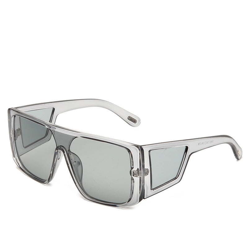 Hot Sell INS Sunglasses Fashion Vintage Rectangle Sunglass Uv400 Ce One Piece Lens Eyewear Sunglasses