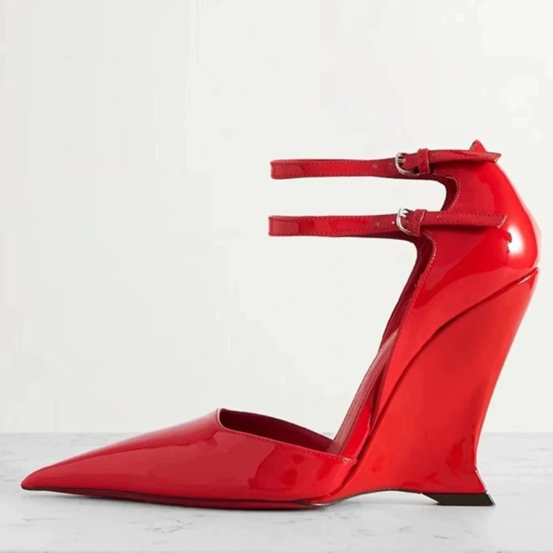 Trendy Sandalias Con Tacon Strap Sandals Ladies Wedge Heels for Women