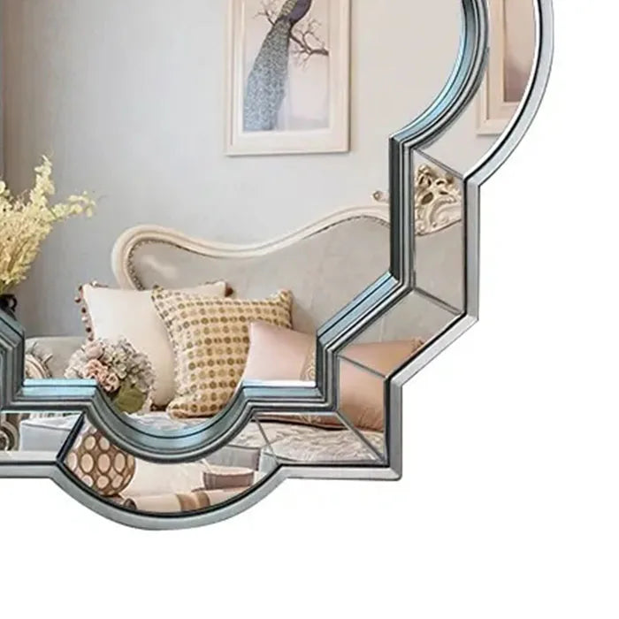 95*73cm Living Room Furniture Unique Design Glam Handmade Antique Mirrors Framed Hanging Wall Mirrors for Home