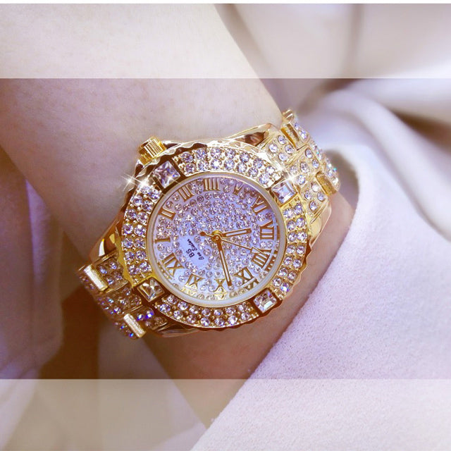 Luxury Brand Watch Elegant Ladies Watches Gold Clock Wrist Watches for Women Relogio Feminino