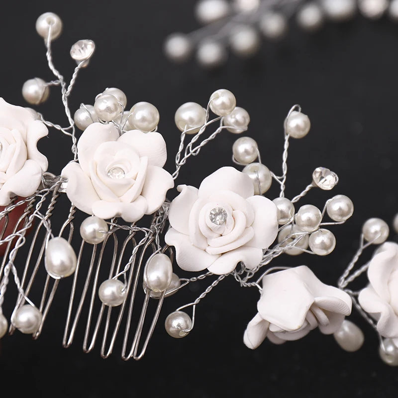Wedding Rhinestone Hair Comb Bride Head Ornaments Wedding Hair Combs Hair Accessories Bridal Rhinestone Women's Jewelry