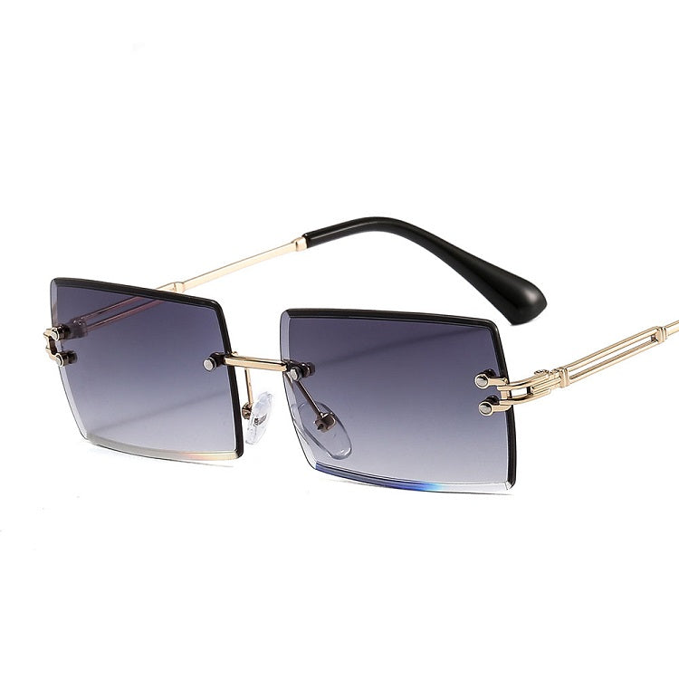 Fashionable Square Sunglasses Vintage Rimless Sunglasses 2022 Women  Custom  2022 Sunglasses