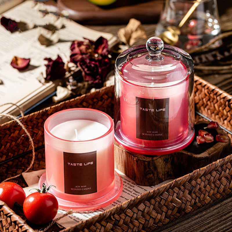 Jar Glass Candle Golden Bell  Tropical Style Candles Luxury Smokeless Custom Gift Scented  Candle Private Label