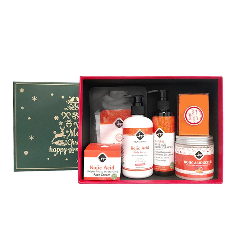 OEM Cosmetic Set Gift Charcoal Kojic Acid Skin Care Private Label Women Mens Skincare Set