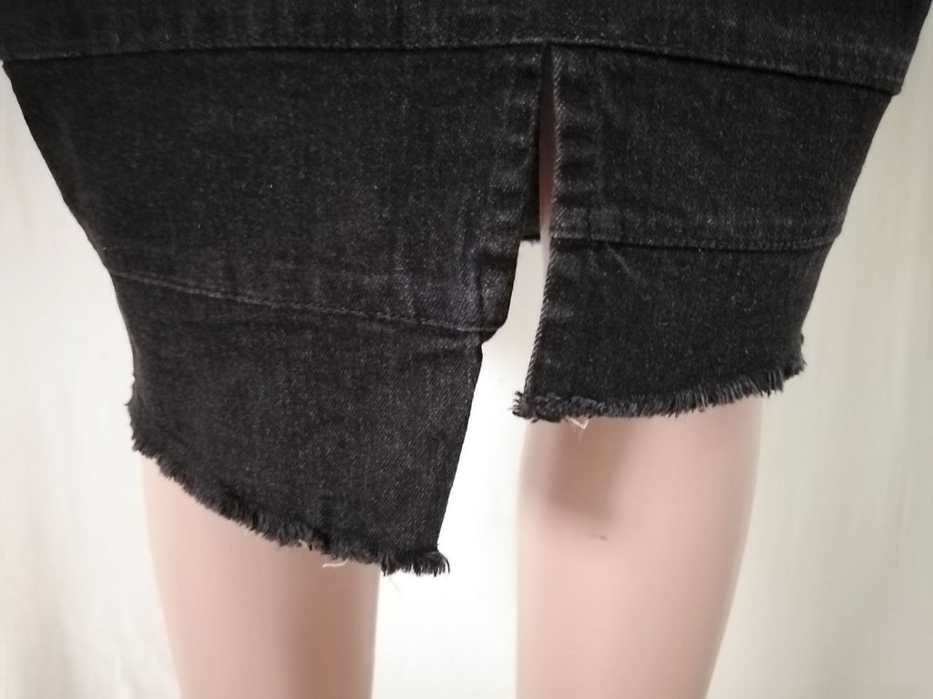 New Arrival Women's High-Waisted Jeans Short Skirt Plus Size Girls Jean Skirts Sexy Hole Hip Jeans Skirt