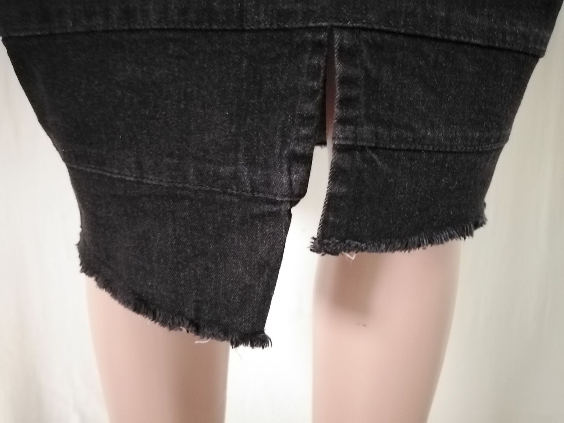 New Arrival Women's High-Waisted Jeans Short Skirt Plus Size Girls Jean Skirts Sexy Hole Hip Jeans Skirt