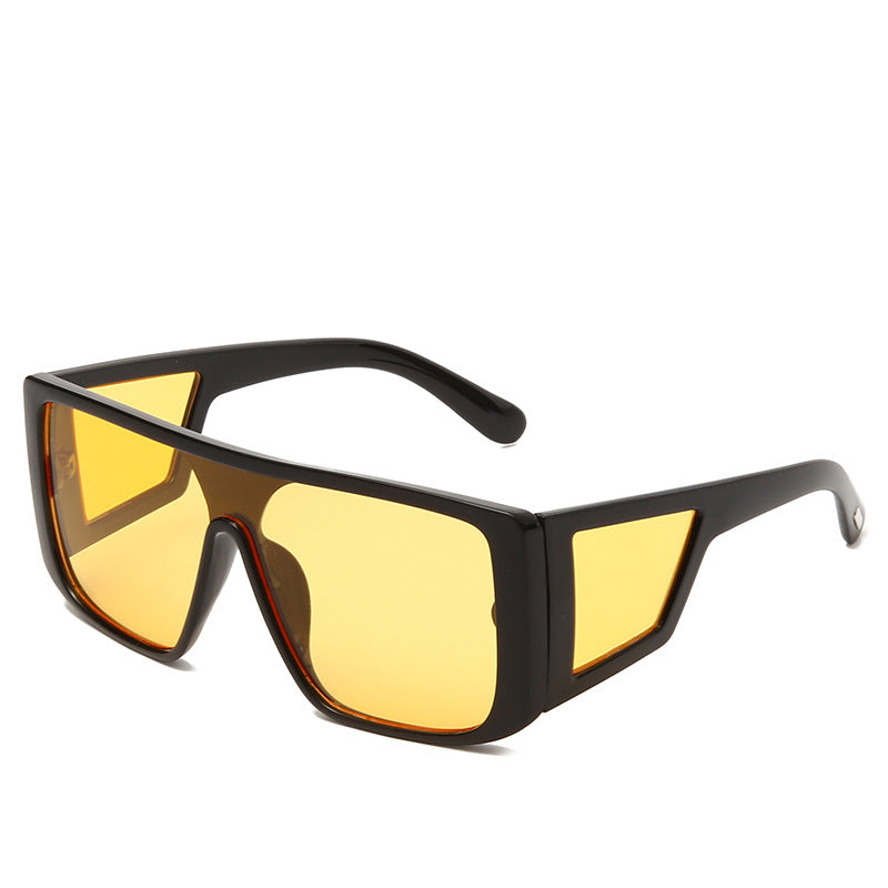 Hot Sell INS Sunglasses Fashion Vintage Rectangle Sunglass Uv400 Ce One Piece Lens Eyewear Sunglasses