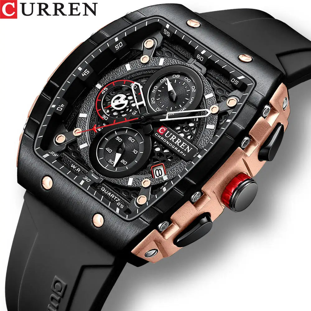 CURREN 8442 Men's Watches  Brand Waterproof Sport Wrist Watch Chronograph Men Quartz Watches Relogio Masculino