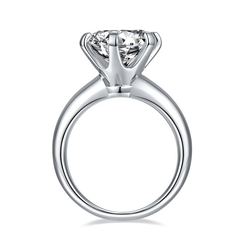 SGARIT Jewellery S925 Sterling Silver Gold Plated 5 Carat Moissanite Diamond Ring Jewelry