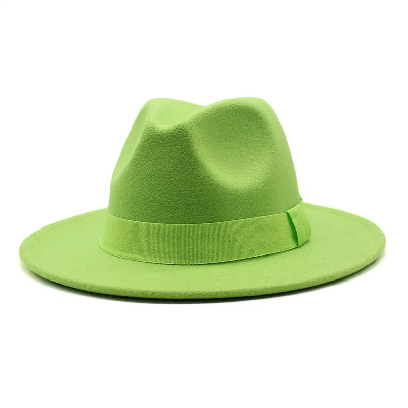 Ribbon Fedora Hat New Felt Hat Jazz Hat Fashion European and American Hats Men and Women General Hats шапка женская